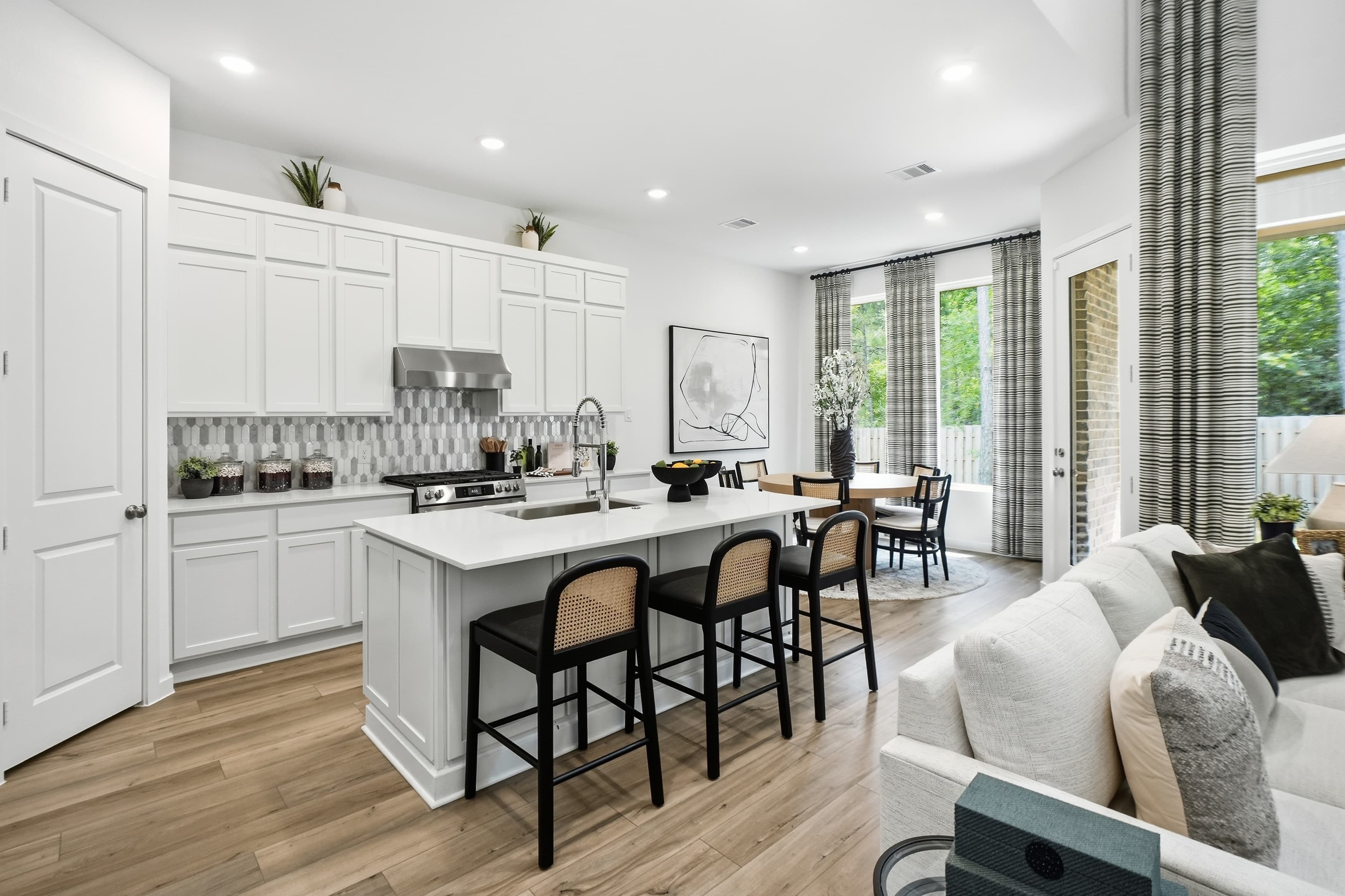 White kitchen with island — 42030 Texoma Way
