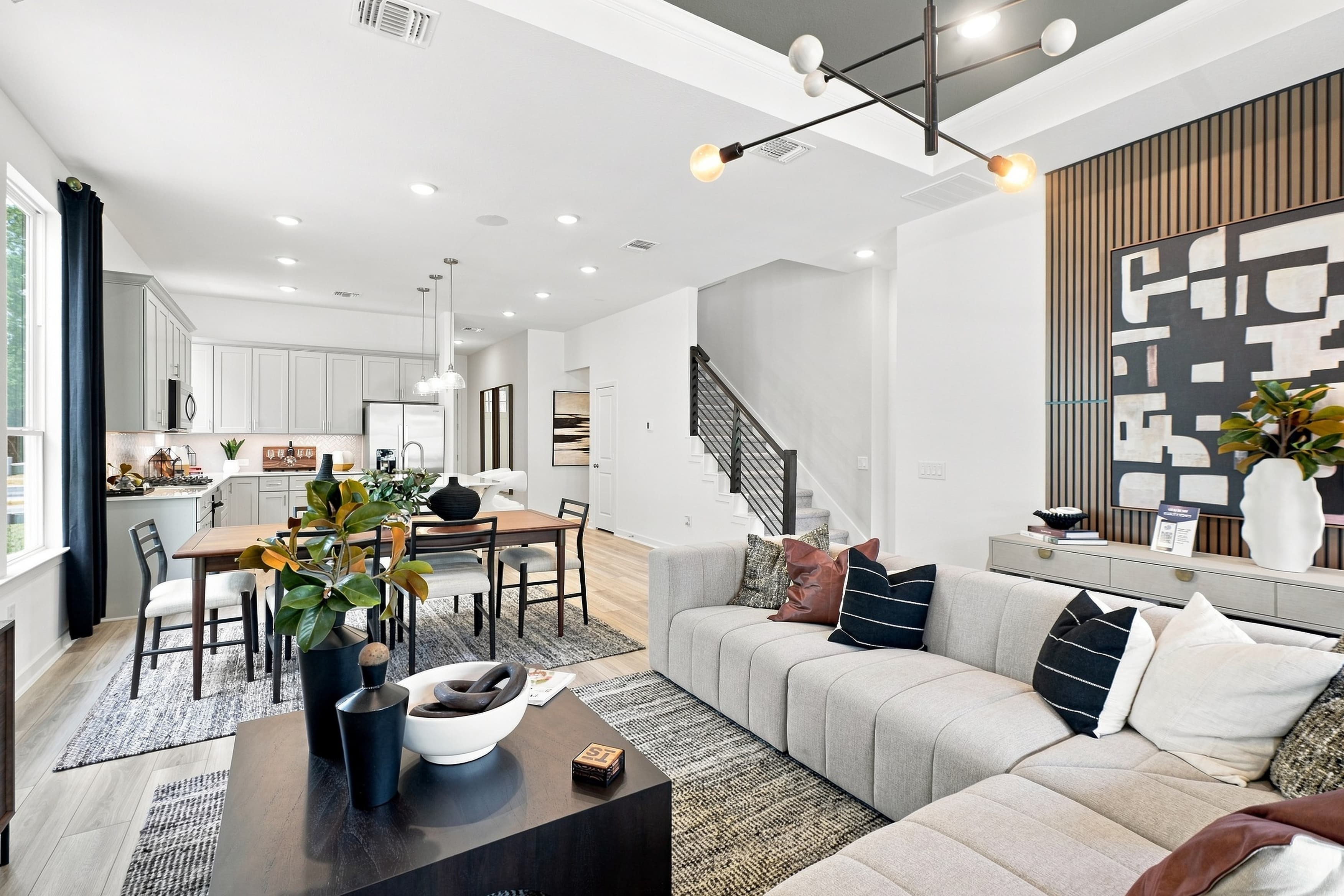 Open living, dining and kitchen — 8102 Yall St